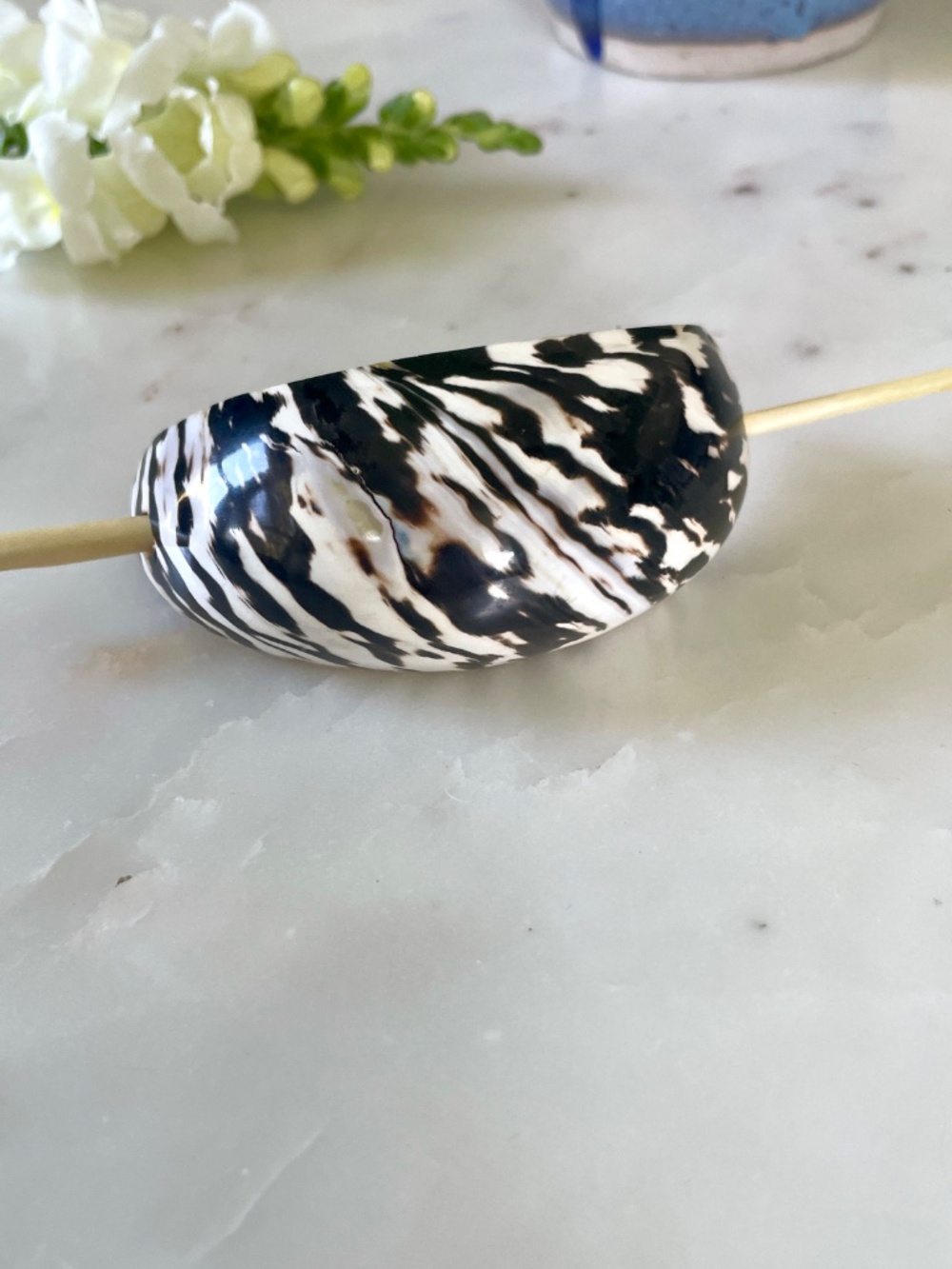 French Buffalo Horn Chic Hair Pin, Ponytail Maker, Barrette - Picture 9 of 15